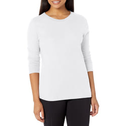 Fruit of the Loom womens Micro Waffle Premium Thermal Underwear Tee Shirt Pajama Top  White  Medium US