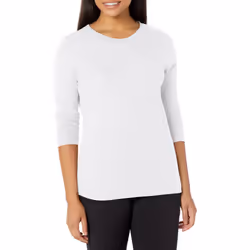 Fruit of the Loom Women's Micro Waffle Premium Thermal Underwear Tee Shirt  White  1X Plus