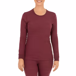 Fruit of the Loom womens Micro Waffle Premium Thermal Underwear Tee Shirt Pajama Top  Merlot Heather  Small US