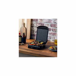 George Foreman Small Electric Fit Grill [Non stick, Healthy, Griddle, Toastie, Hot plate, Panini, BBQ, Energy saving, Vertical storage, Easy clean, Dr