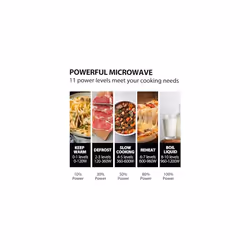 Toshiba 800w 23L Microwave Oven with Digital Display, Auto Defrost, One-Touch Express Cook, 6 Pre-Programmed Auto Cook Settings, and Easy Clean - Stai