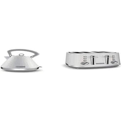Morphy Richards Vector Pyramid Kettle 108134 Traditional Kettle White + 4 Slice Toaster 248134 White Four Slice Toaster White Toaster