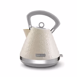 Morphy Richards Vector 4 Slice Toaster 248132 Cream Four Slice Toaster Cream Toaster + Pyramid Kettle 108132 Traditional Kettle Cream