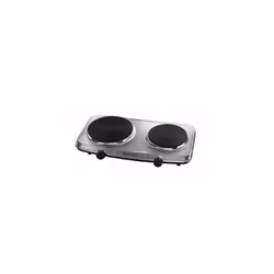Russell Hobbs Double Hot Plate Electric Stainless Steel Hob, 2 Cast iron plates, Large 1500W, Small 750W, Portable, Table top ...
