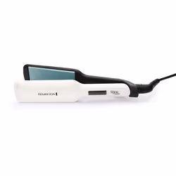 Remington Shine Therapy Wide Plate Ceramic Hair Straighteners for Longer Thicker Hair with Morrocan Argan Oil - S8550, White ...