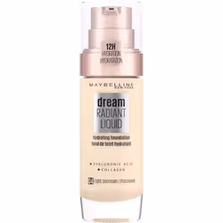 Maybelline Foundation, Dream Radiant Liquid Hydrating Foundation With Hyaluronic Acid And Collagen - Lightweight, Medium Cove ...