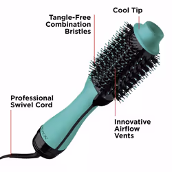 Revlon Hair Dryer Volumiser Styler RVDR5222TUK One-Step Ionic Round Teal 800W