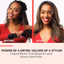 Salon One-Step Hair Dryer & Volumiser with Sectioning Comb Included (for mid to Long Hair, One-Step Technology, 2-in-1 Styling Tool, Ionic & Ceramic