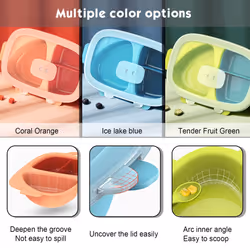 Kids Divided Plate  3 PCSPlate with Lid and Inner Dish  Toddler Dishes Tableware  DishwasherSafe for Baby Feeding Dinner Plat