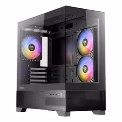 Antec CX500m ARGB, Mini Tower, PC, Black, ITX, micro ATX, Glass, Steel, 16.5 cm