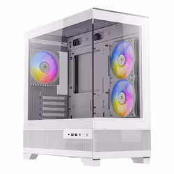 Antec CX500m ARGB, Mini Tower, PC, White, ITX, micro ATX, Glass, Steel, 16.5 cm