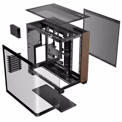 Antec C8 Curve Wood Full Tower Black, Transparent, Wood