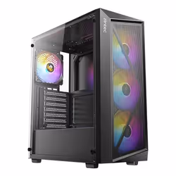 Antec AX67 ARGB, Midi Tower, PC, Black, ATX, ITX, micro ATX, Plastic, Steel, 3x 120 mm