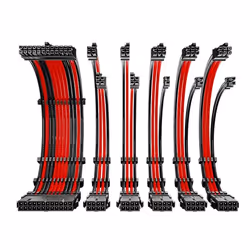 Antec AT-ECAB-BK300-C2P3-BK/R, 0.3 m, Straight, Straight, Black, Red, Motherboard, 6 pc(s)