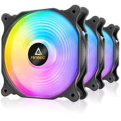 Antec RGB Fans  PC Fans  120mm Fan  120mm Case Fan 3 Packs  Case Fans 3Pin 5V Addressable RGB Fans with Controller  MOBO Sync w