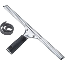 Unger Professional 12 Stainless Steel Window & Glass Cleaning Squeegee with Replacement Rubber - Cleaning Supplies  Heavy Duty Squeegee for Window Cle