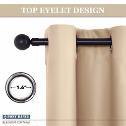 PONY DANCE Window Valance for Kitchen - Tie Up Curtain Roman Shade Grommet Door Curtain Drapery for Home Decoration Adjustable Balloon Valance, 1 Piec