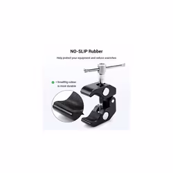 2 Pack Super Clamp w/1/4" and 3/8" Threads, Camera Clamps Clip Mount Crab Clamp for DSLR Cameras, Lights, Umbrellas,