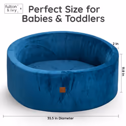 Fulton & Ivy Premium Baby and Toddler Ball Pit 35x11.8 | Easy to Clean Memory Foam Ball Pit Made with Non-Toxic Materials | Durable Ball Pits for Todd