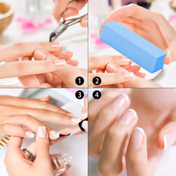 20 Pack Nail Buffers Blocks Sanding Buffing Nail Files Pedicure Manicure Tool 60/100 Grit (Blue)