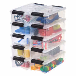 IRIS USA 10 Pack Plastic Storage Container Bin Clear