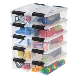 IRIS USA 10 Pack Plastic Storage Container Bin  Clear