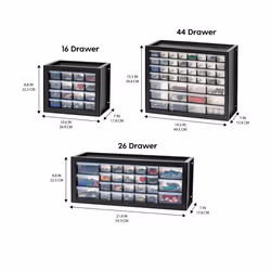 IRIS USA 26 Drawers Small Parts and Hardware Organizer Cabinet  Black