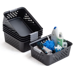 IRIS USA USA Plastic Storage Basket  6-Pack  Medium  Shelf Basket Orga