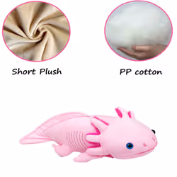 Tiny Heart Axolotl Plush Stuffed Animal Lifelike Cute Ambystoma Plush Toy Gifts for Kids 18 Inches Long