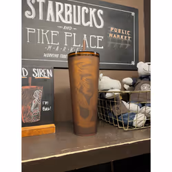 The First Starbucks Store Pike Place Amber Siren Soft Touch Plastic Co