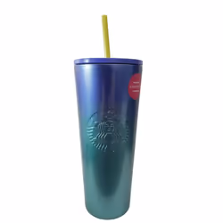 Starbucks Hawaii Collection 24oz Stainless Steel Blue Ombre Tropical C