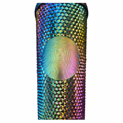 Satrbucks Limited Edition Studded Oil slick Rainbow Iridescent Tumbler Fall 2023 Venti 24 oz
