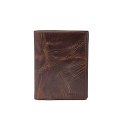 Fossil Men's International Combination Wallet  Derrick Dark Brown  One Size