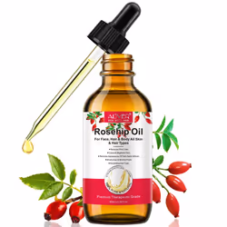 Rosehip Oil for Face Rose Hip Oil Organic Rosehip Seed Oil 100% Pure Cold Pressed for Anti-Aging Nourishing Hair Care Face ...