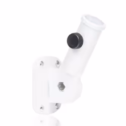 Front Line Flags Flag Pole Holder Bracket Adjustable | Heavy Duty Multi-Position Mount | 1"" Diameter | White Powder Coat Fin ...