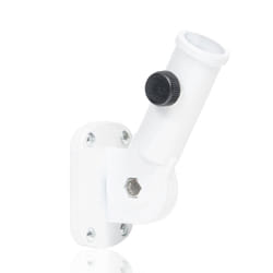 Front Line Flags Flag Pole Holder Bracket Adjustable | Heavy Duty Multi-Position Mount | 1"" Diameter | White Powder Coat Finish | Premium Quality Alu