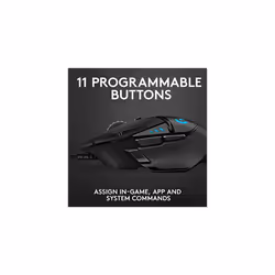 Logitech G502 HERO High Performance Wired Gaming Mouse, HERO 25K Sensor, 25,600 DPI, RGB, Adjustable Weights, 11 Programmable Buttons, On-Bo