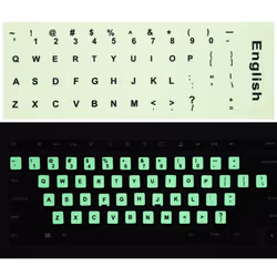 2PCS PACK Universal English Keyboard Stickers Glow in The Dark  Keyboard Letters Stickers for Computer Laptop Notebook Deskto ...