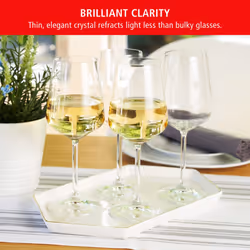 Spiegelau Style White Wine Glasses Set of 4 - European-Made Crystal  Classic Stemmed  Dishwasher Safe  Professional Quality White Wine Glass Gift Set