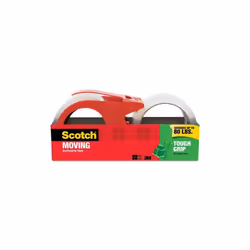 3M MMM3500S21RD 1.88 in. x 38.2 yards Tough Grip Moving Packaging Tape with Dispenser, Clear - Pack of 2