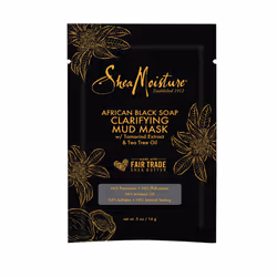 SheaMoisture Mud Mask Packette for Oily  Blemish-Prone Skin African Black Soap to Clarify Skin 0.5 oz