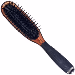 Kent KB Headhog Travel Detangling Hair Brush  Tortoise Shell  Black Rubber Cushion Detangler Brush and Scalp Brush  Firm Roun ...