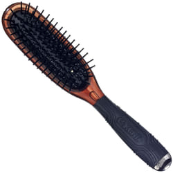 Kent KB Headhog Travel Detangling Hair Brush  Tortoise Shell  Black Rubber Cushion Detangler Brush and Scalp Brush  Firm Rounded Plastic Bristles for
