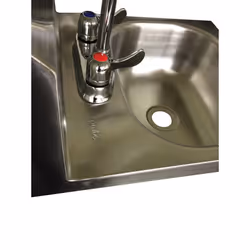 S12 L Shaped Wall Mouned LEVER TAP UK TRAP Stainless Steel HAND WASH BASIN Sink