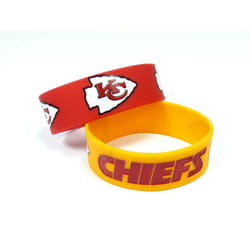 Kansas City Chiefs Bracelets 2 Pack Wide