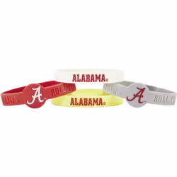 Alabama Crimson Tide Bracelets 4 Pack Silicone - Special Order