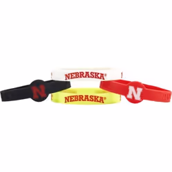 Nebraska Cornhuskers Bracelets 4 Pack Silicone