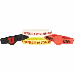 Utah Utes Bracelets - 4 Pack Silicone - Special Order
