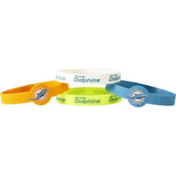 Miami Dolphins Bracelets 4 Pack Silicone