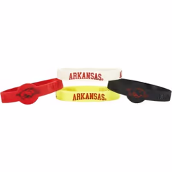 NCAA Arkansas Razorbacks Silicone Bracelets, 4-Pack
